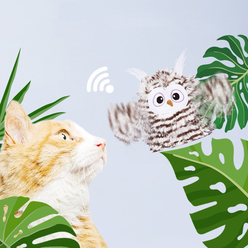 Owl Cat Mint Teaser Stick for Feline Entertainment