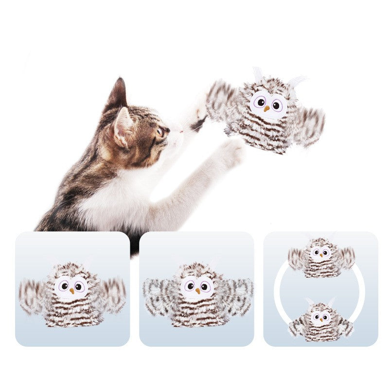 Owl Cat Mint Teaser Stick for Feline Entertainment
