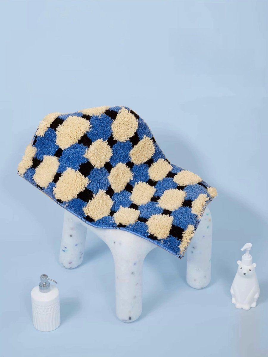 Ultra Soft Modern Geometric Bath Rug, Absorbent, Anti-slippery Mat