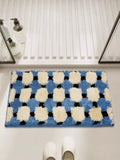 Ultra Soft Modern Geometric Bath Rug, Absorbent, Anti-slippery Mat